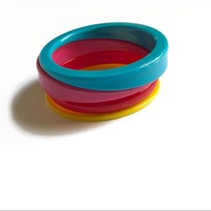 Acrylic Vintage Bangles - set of 4.